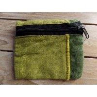 Porte monnaie plat vert anis