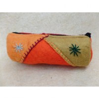 Trousse Dharan fleur marron clair