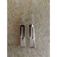 Boucles d'oreilles rectangle évidé