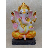 Ganesh abhayamudrâ pantalon jaune et orange