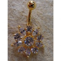 Piercing floralie strass