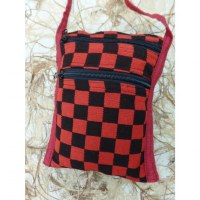 Sacoche damier rouge