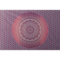 Petite tenture blanche lotus rose/mauve