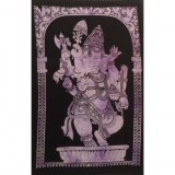 Petite tenture noire/mauve Ganesh debout