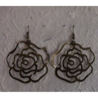 Pendants d'oreilles la rose