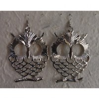 Boucles d'oreilles hibou maître bois