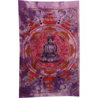 Petite tenture lotus Bouddha mauve