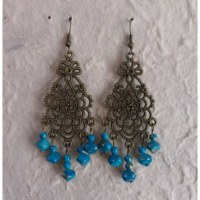 Pendants d'oreilles turquoises Sunee 