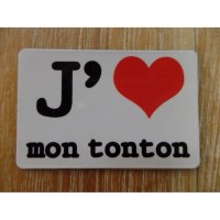 Aimant j'aime mon tonton