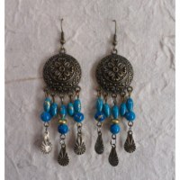 Boucles d'oreilles Sumalee bleu turquoise