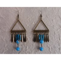 Boucles d'oreilles Waan bleu ciel