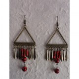 Boucles d'oreilles Waan rouge cerise