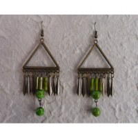 Boucles d'oreilles Waan vertes