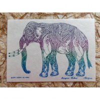 Carte éléphant stop distroy the world