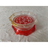 Grinder octo transparent bicolore blanc/rouge