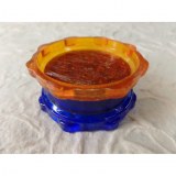 Grinder octo transparent bicolore orange/bleu