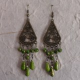 Boucles d'oreilles Boussaba vertes