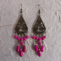 Boucles d'oreilles Boussaba roses