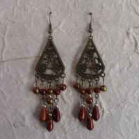 Boucles d'oreilles Boussaba caramel