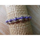 Bracelet noeud plat mauve