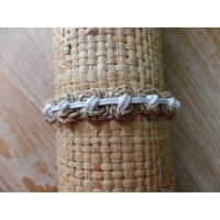 Bracelet noeud plat blanc