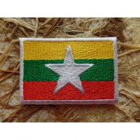 Ecusson drapeau Birmanie ou Myanmar