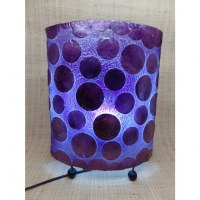 Lampe ovale mauve pastilles nacre