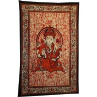 Tenture Bada Ganapati rouge