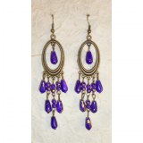 Pendants d'oreilles Tukata violettes