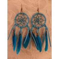 Pendants d'oreilles hisey bleu