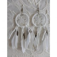 Pendants d'oreilles hisey blanc