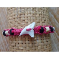 Bracelet dent de requin framboise