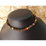 Collier gelombang marron/rasta