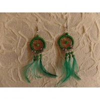 Pendants d'oreilles Kisux vert