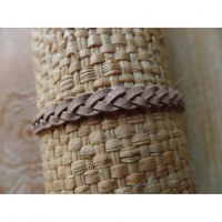 Bracelet cuir tressé Tyas beige