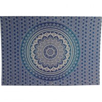 Petite tenture blanche lotus bleu