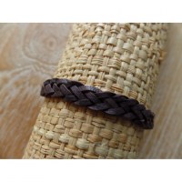 Bracelet natté Rahmat chocolat