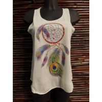 Débardeur dreamcatcher plume de paons