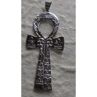 Grand pendentif argent croix de vie égyptienne