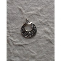 Pendentif argent fleurs