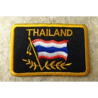 Ecusson drapeau fond noir Thaïlande