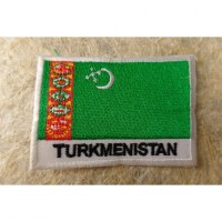 Ecusson drapeau Turkmesnistan