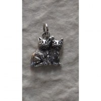 Pendentif duo de chats