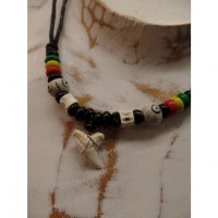 Collier Taapuna dent de requin blanc rasta 2