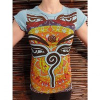 Tee shirt Bouddha eyes bleu