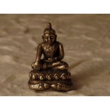 Miniature de Bouddha Bhumisparsa gris