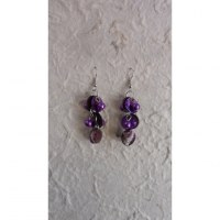 Pendants d'oreilles Achara violet