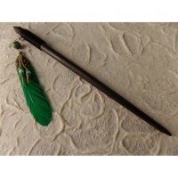 Pic à cheveux bulu verte