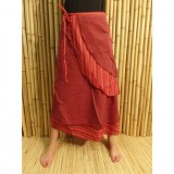 Jupe portefeuille Lumbini bordeaux
