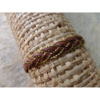 Bracelet cerah marron doré